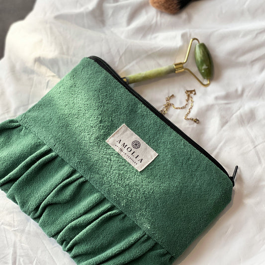 Upcycled vintage bag, green