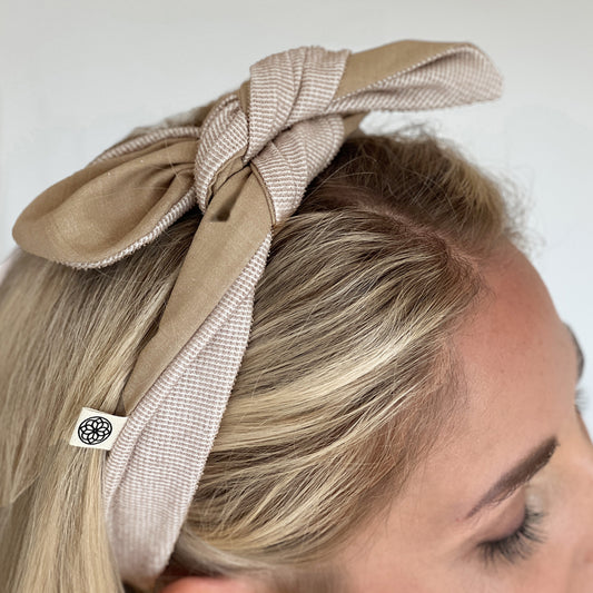 Upcycled hair tie, light brown